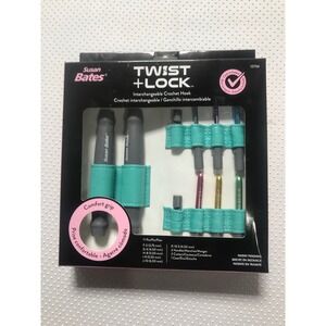 Susan Bates‎ Twist & Lock Crochet Hook Set Interchangeable Comfort Grip